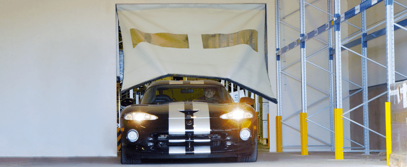 Rapidor Impact Self-Repairing High Speed Door versus Dodge Viper